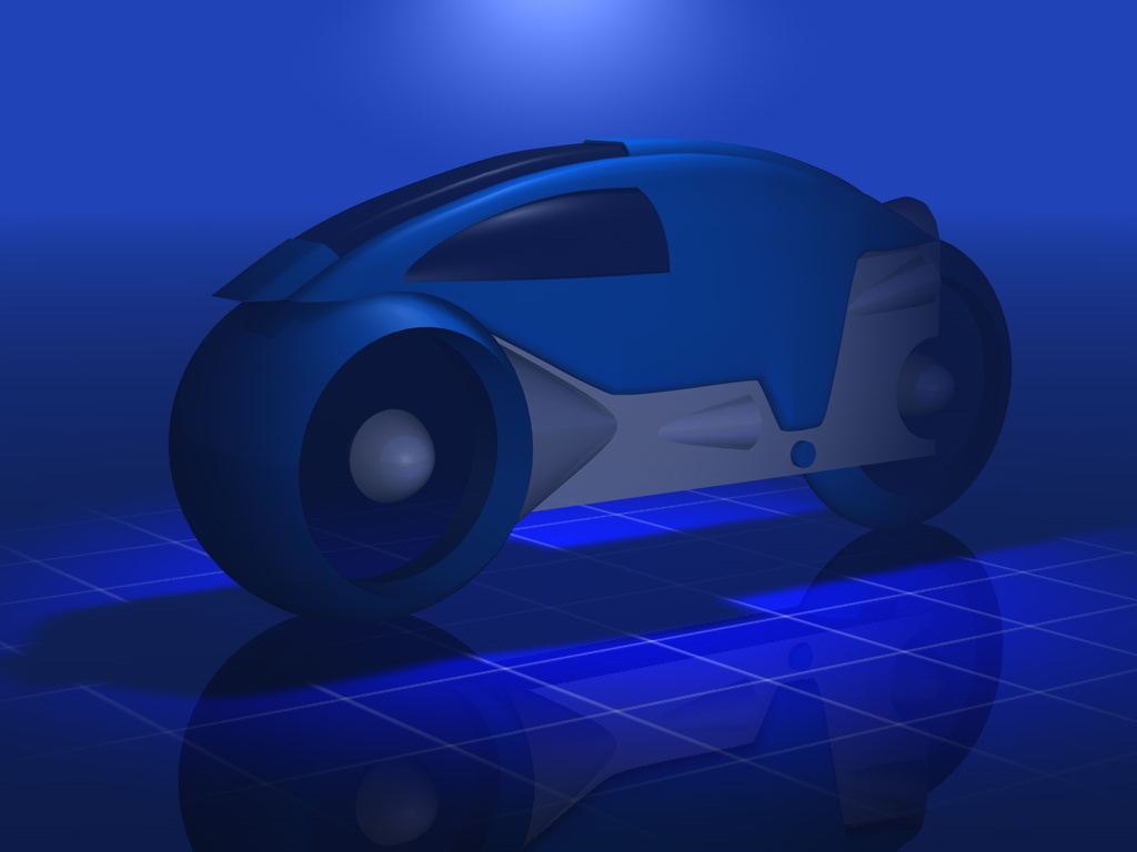 The legendary Blue Lightcycle from Tron...